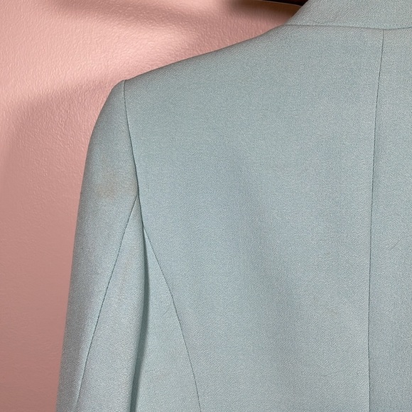 ZARA Mint Double Collar Long Blazer Size M - Picture 10 of 12